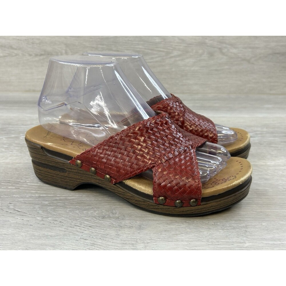 Dansko Burgundy Woven Sandals